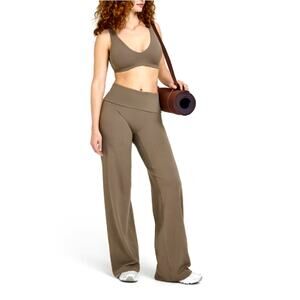 Oner Active Moss Brown SoftMotion Fold Over Straight Leg Bottoms Size L Regular